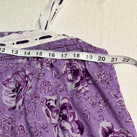 Only Necessities Women's Sleepwear Purple Floral Dress Sleeveless Size 14/16 - Picture 6 of 9